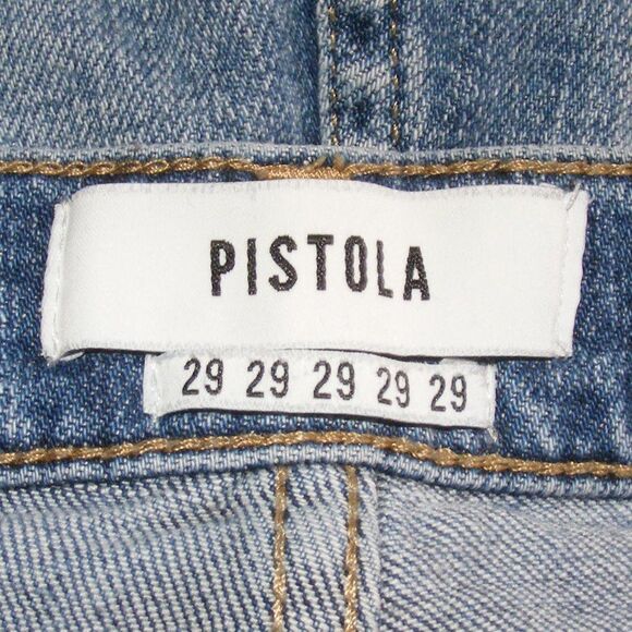 PISTOLA Denim Shorts, 29, Cut offs, Zipper fly, Fringe/Raw hem, Pockets, Blue - Picture 10 of 12